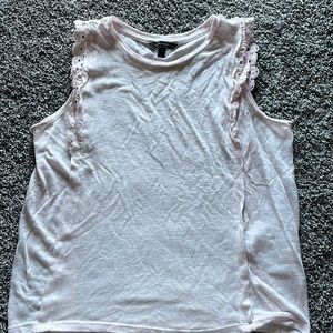 Banana republic light pink tank with lace detail. Size medium used.